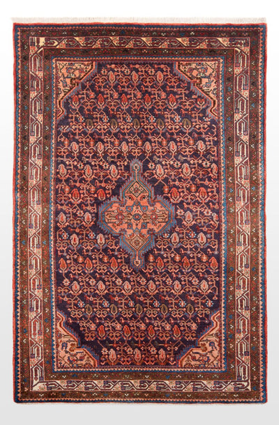Hamadan Mattan 132x215cm - Persisk matta - mörkblå