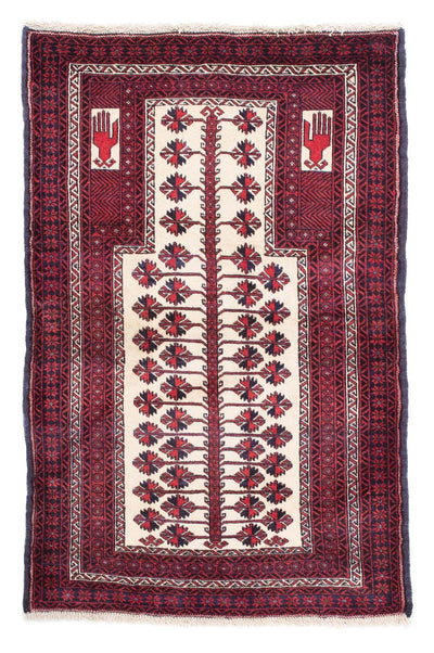 Baluch-matta 89x136cm - Oriental Carpet - röd