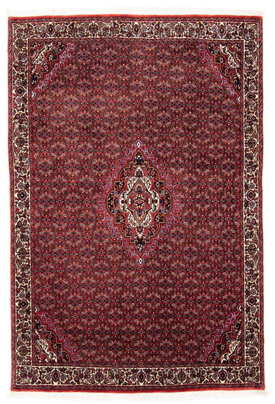 Bidjar Mattan 172x241cm - Persisk matta - mörkröd