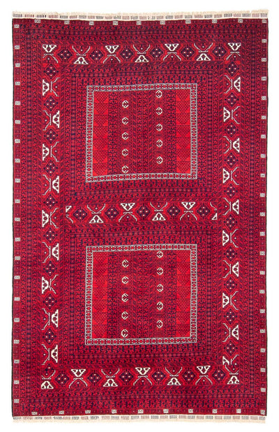 Turkaman-matta 157x233cm - Persisk matta - mörkröd