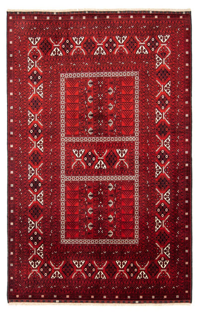 Turkaman-matta 160x243cm - Persisk matta - mörkröd