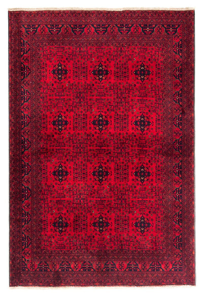 Afghansk matta 171x230cm - Oriental Carpet - mörkröd