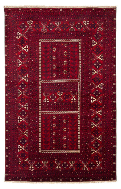 Turkaman-matta 158x244cm - Persisk matta - mörkröd