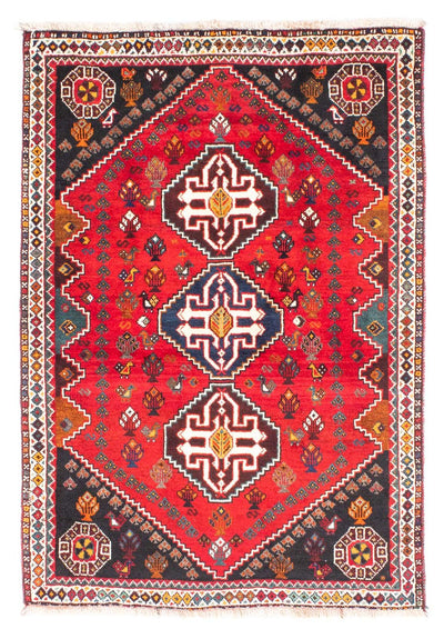 Qashqai Mattan 106x151cm - Persisk matta - mörkröd