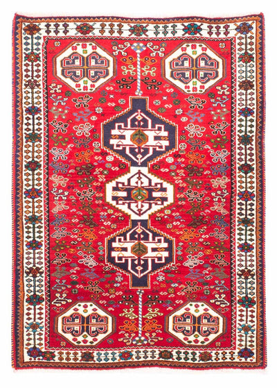Qashqai Mattan 112x158cm - Persisk matta - mörkröd