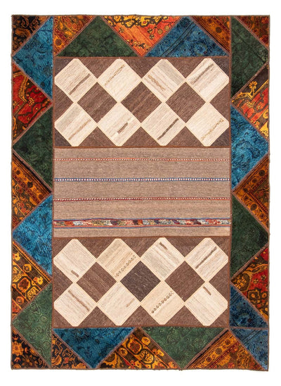 Patchwork-matta 164x224cm - Perserteppich Wollteppich