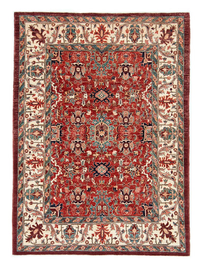 Afghansk matta 148x200cm - Oriental Carpet - mörkröd