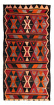 Runner Kelim-matta - gammal - 325 x 155 cm - flerfärgad
