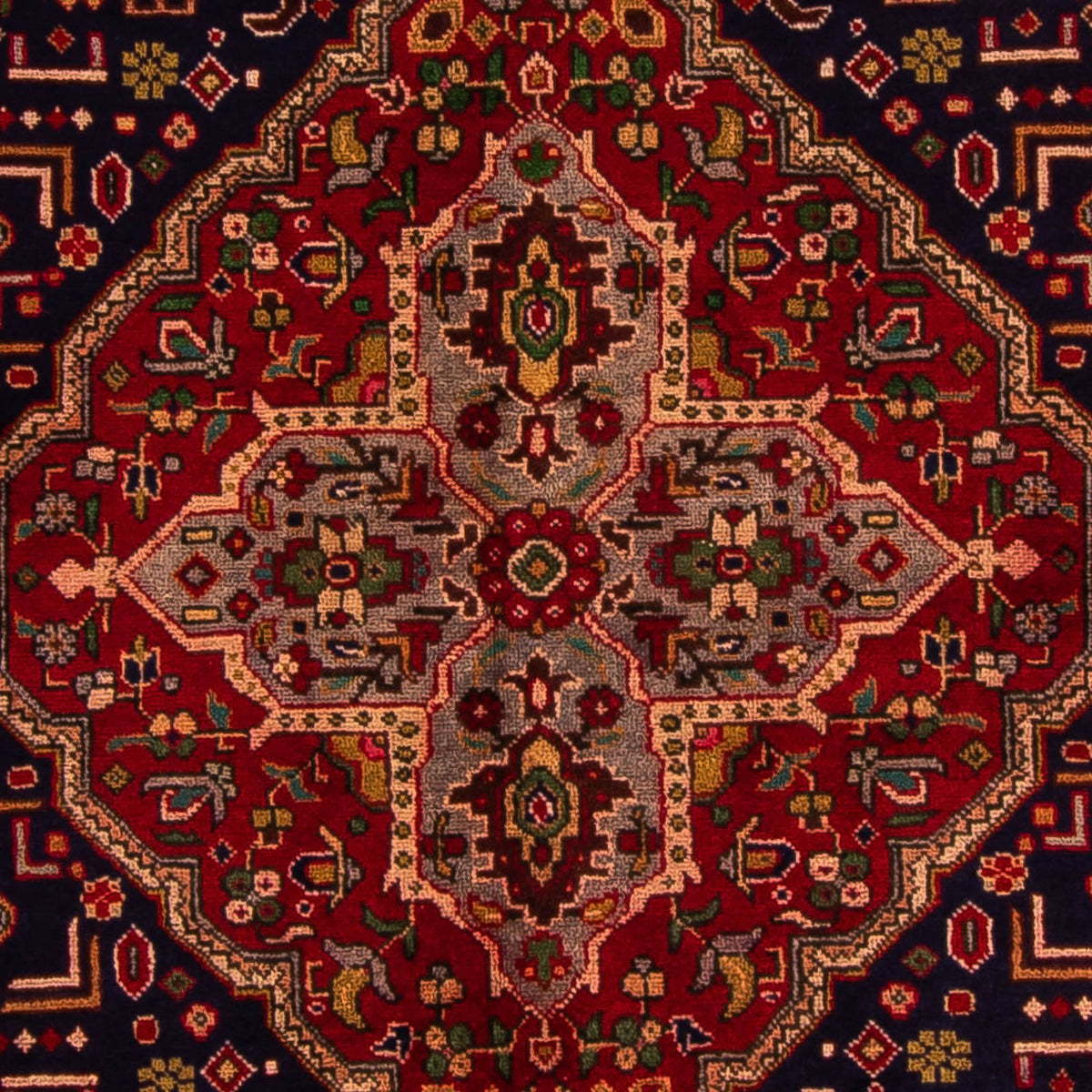 Persisk matta - Tabriz - 297 x 197 cm - mörkblå