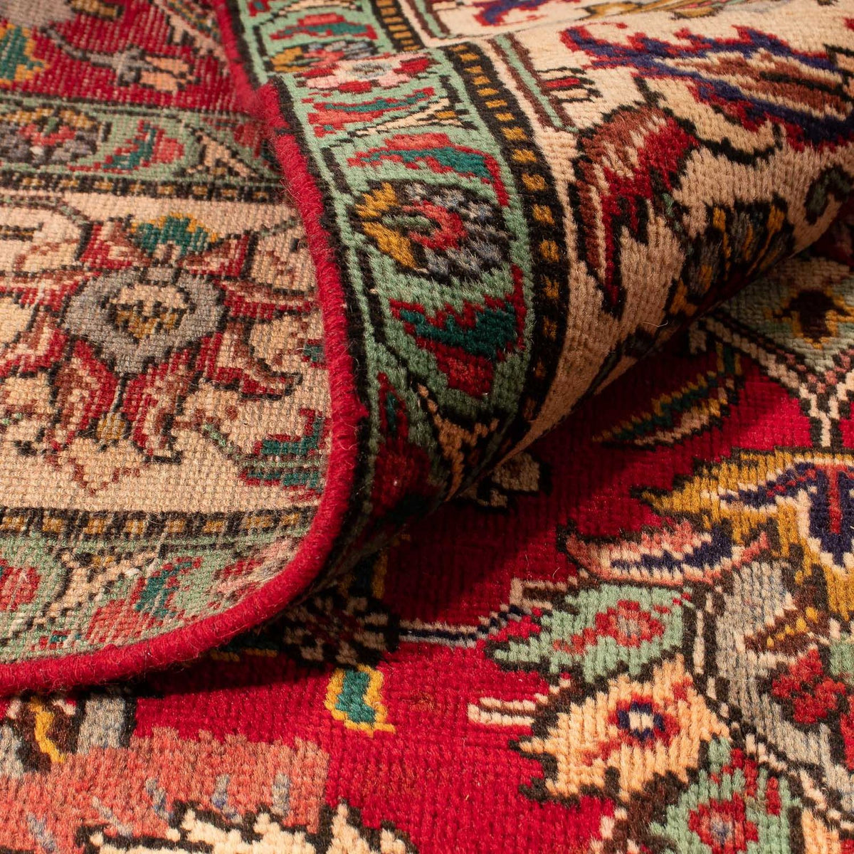 Persisk matta - Tabriz - 300 x 203 cm - mörkröd