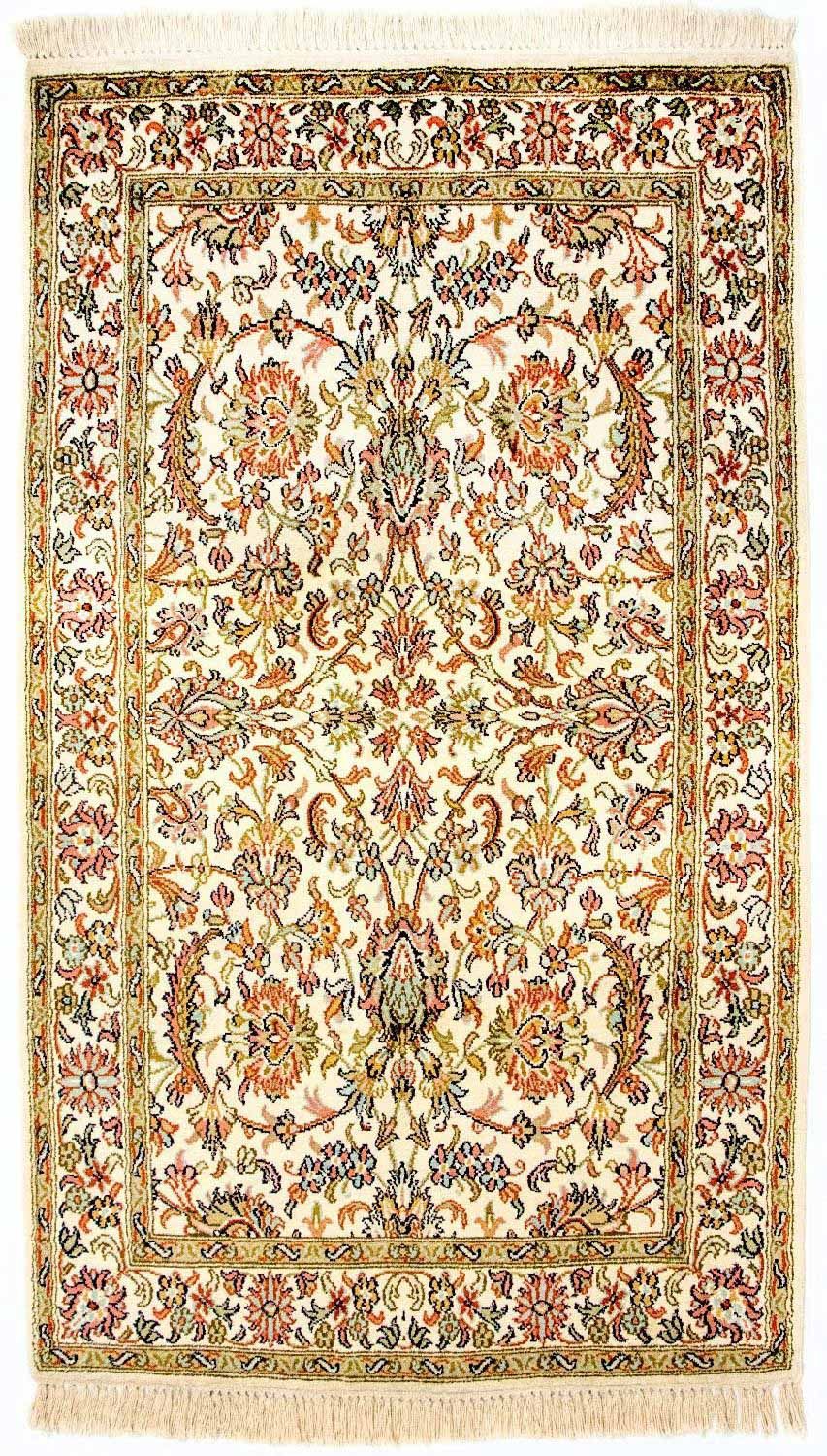 Sidenmatta - Kashmir Silk - 127 x 74 cm - beige