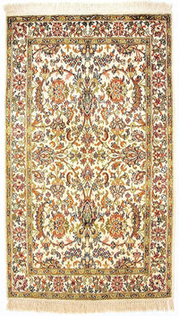 Sidenmatta - Kashmir Silk - 127 x 74 cm - beige