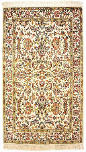 Sidenmatta - Kashmir Silk - 127 x 74 cm - beige