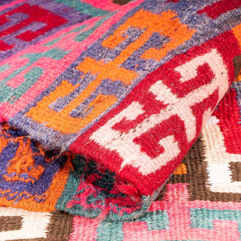 Runner Kelim-matta - gammal - 320 x 135 cm - flerfärgad
