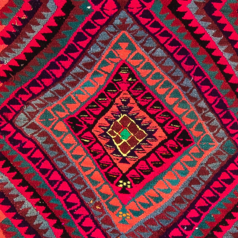 Runner Kelim-matta - gammal - 380 x 120 cm - flerfärgad