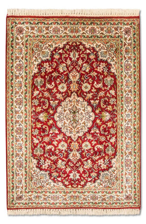 Sidenmatta - Kashmir Silk - 120 x 80 cm - röd