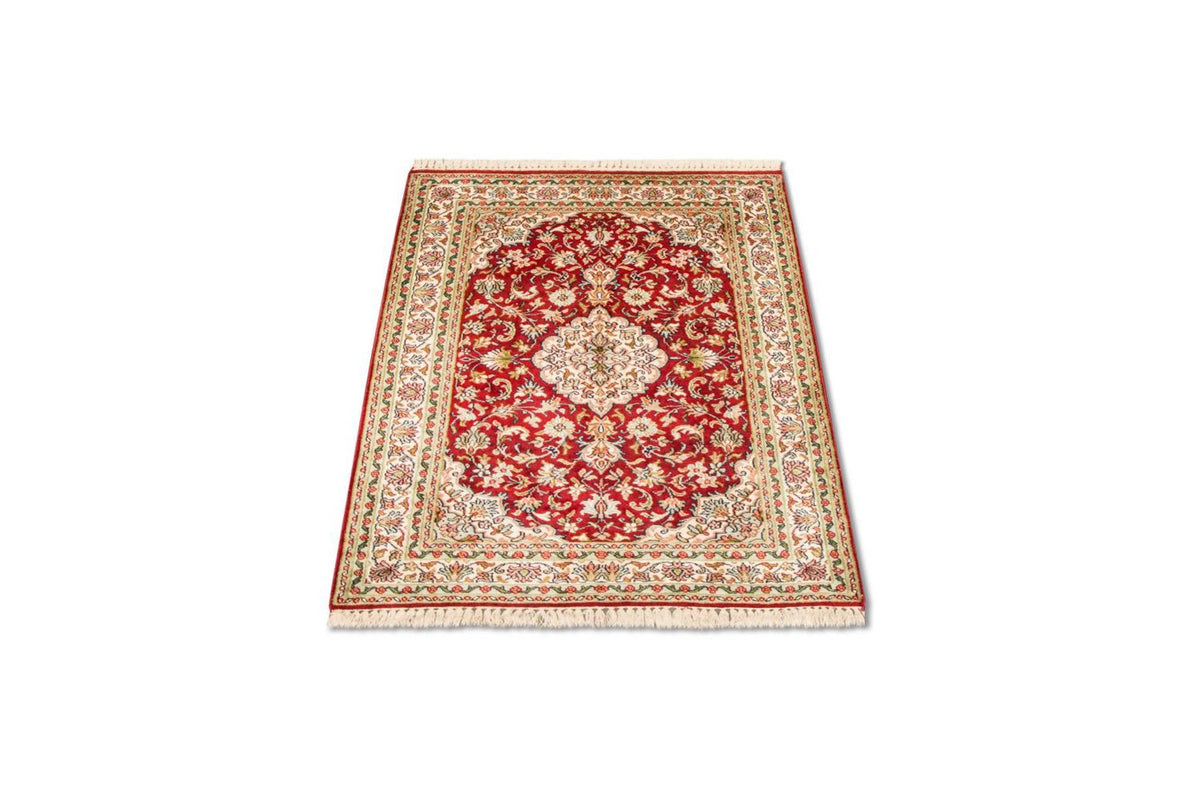 Sidenmatta - Kashmir Silk - 120 x 80 cm - röd