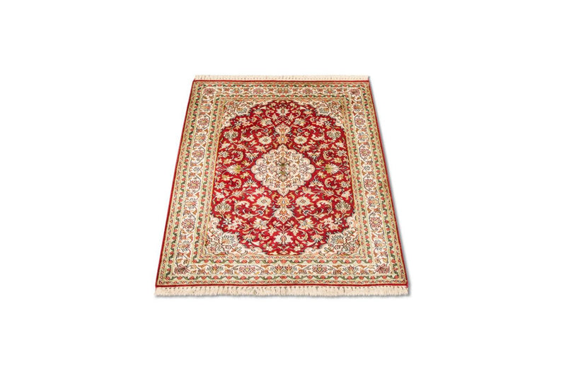 Sidenmatta - Kashmir Silk - 120 x 80 cm - röd