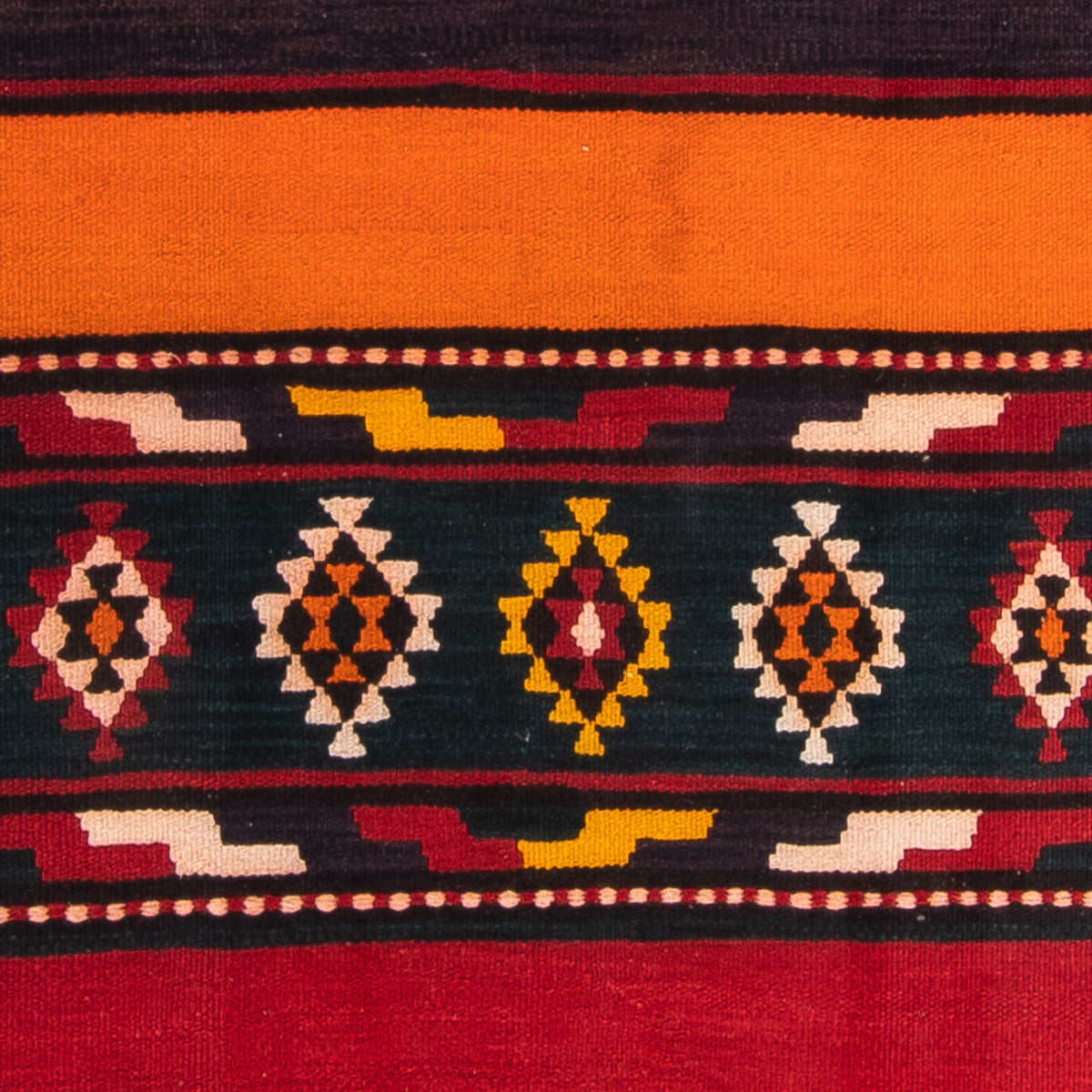 Runner Kelim-matta - gammal - 340 x 140 cm - flerfärgad