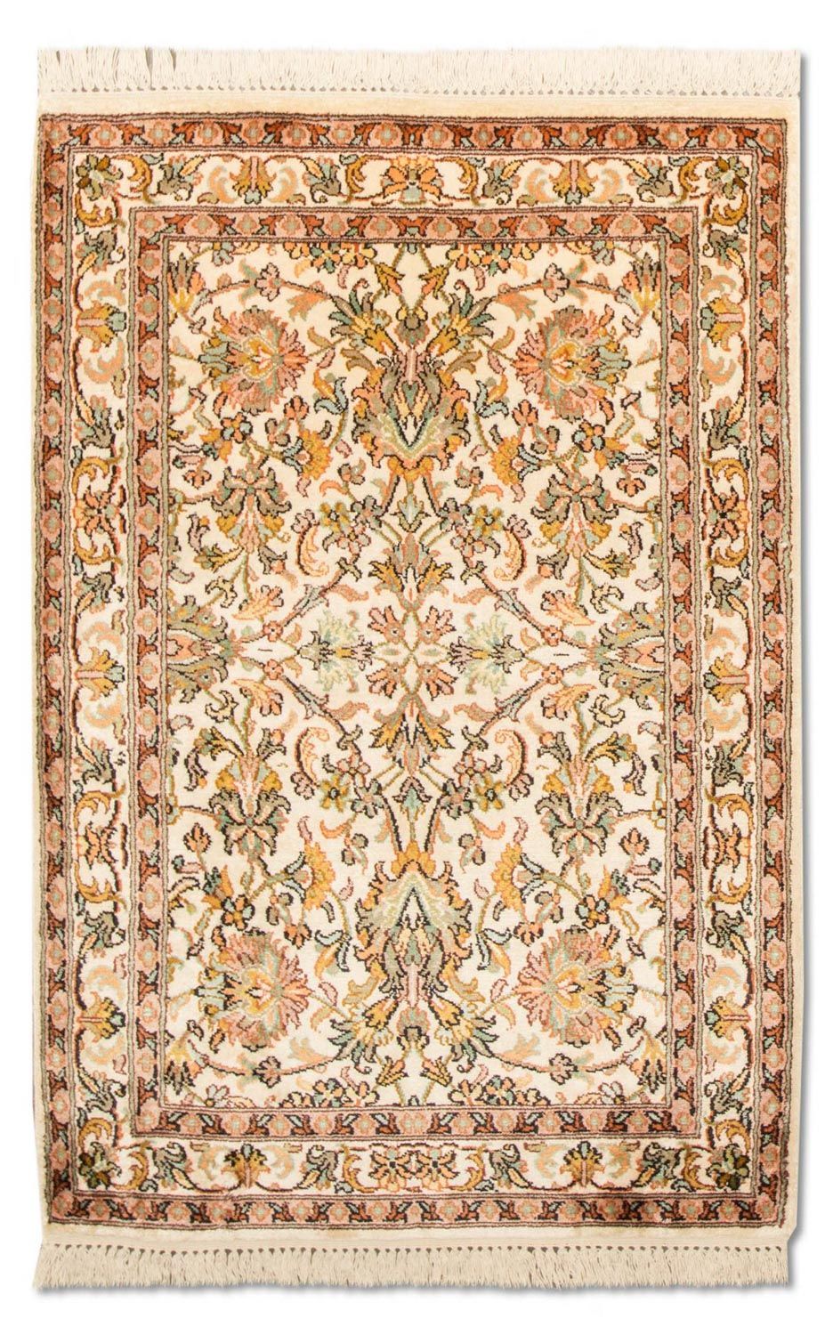 Sidenmatta - Kashmir Silk - 95 x 62 cm - beige