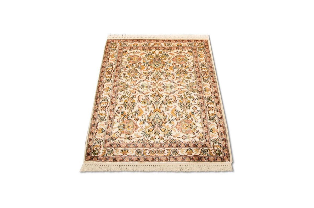 Sidenmatta - Kashmir Silk - 95 x 62 cm - beige