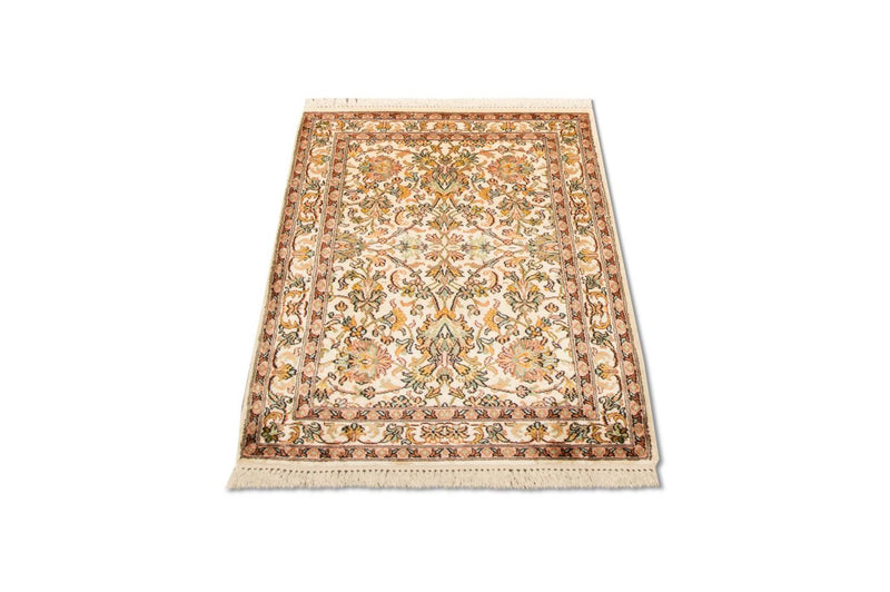 Sidenmatta - Kashmir Silk - 95 x 62 cm - beige