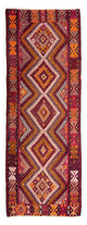 Runner Kelim-matta - gammal - 375 x 140 cm - flerfärgad