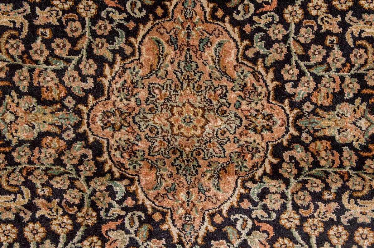 Sidenmatta - Kashmir Silk - 153 x 93 cm - mörkblå