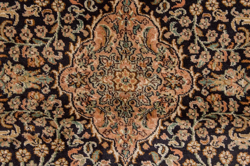 Sidenmatta - Kashmir Silk - 153 x 93 cm - mörkblå