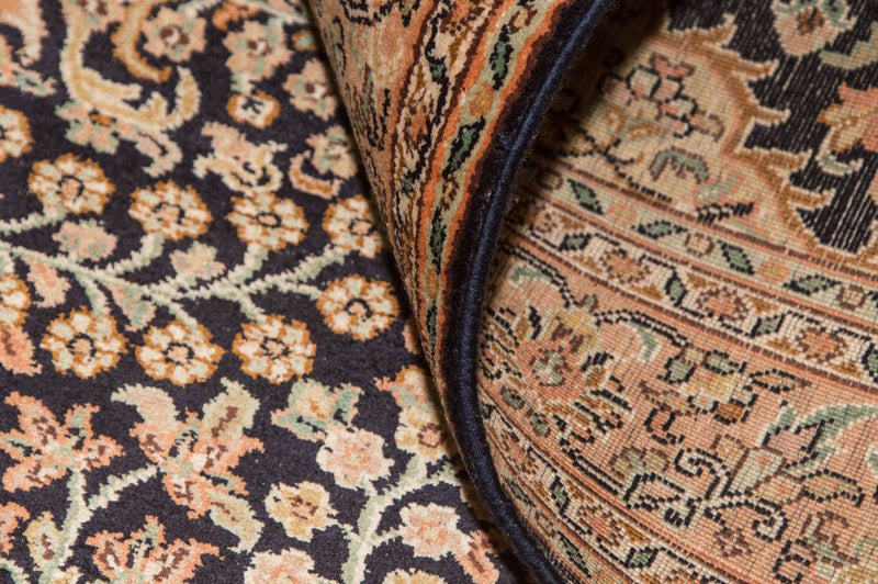 Sidenmatta - Kashmir Silk - 153 x 93 cm - mörkblå