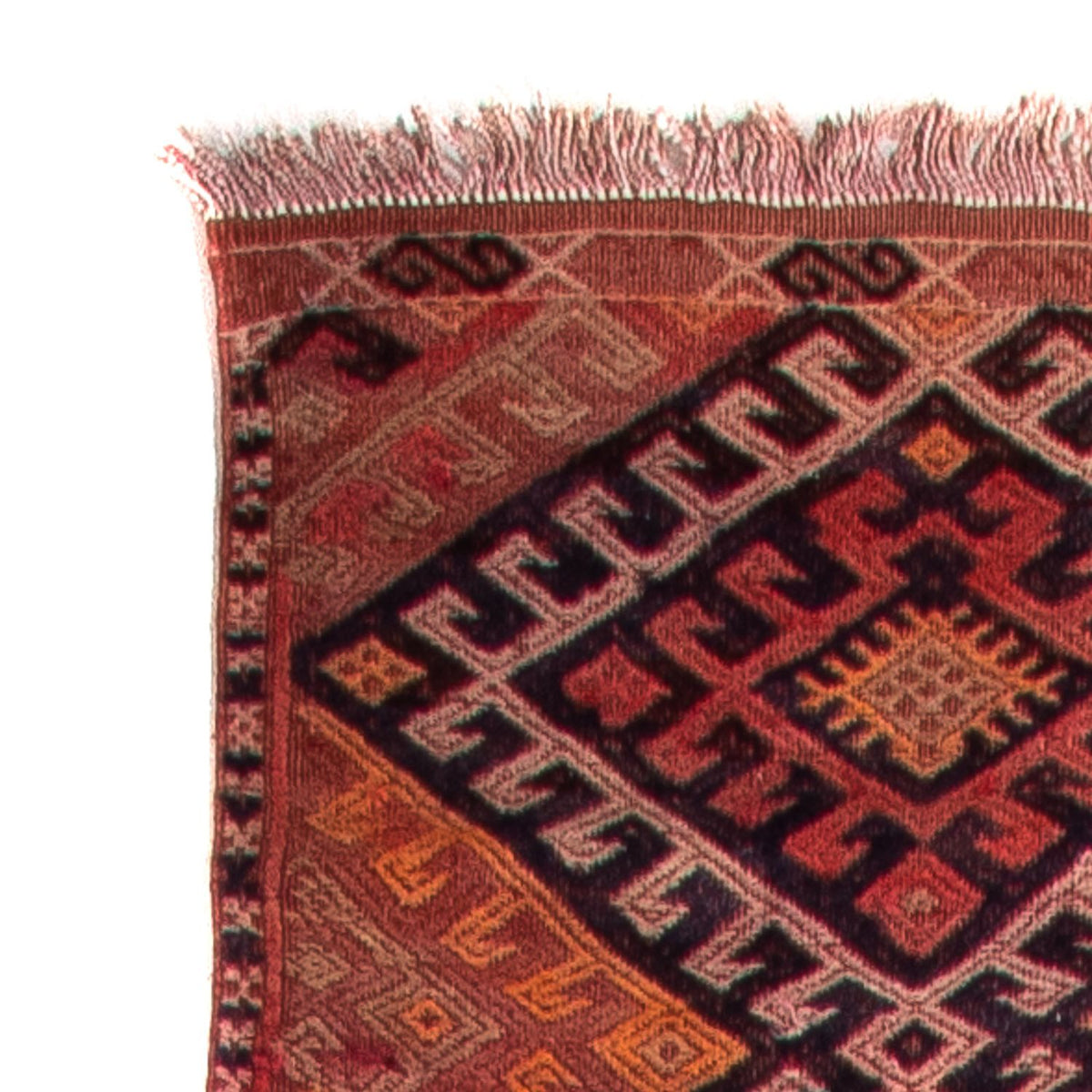 Runner Kelim-matta - gammal - 380 x 75 cm - flerfärgad