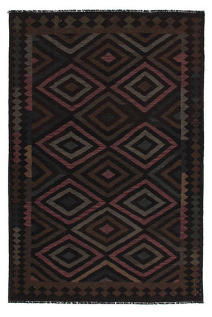 Kelim Carpet - Splash - 240 x 166 cm - svart