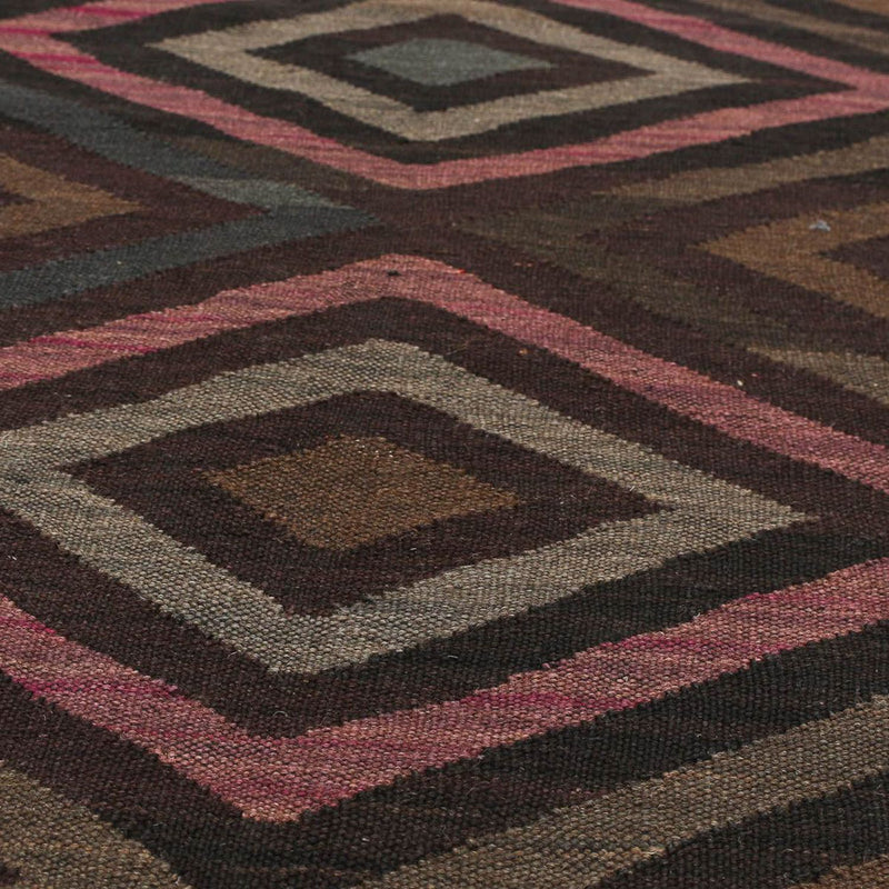 Kelim Carpet - Splash - 240 x 166 cm - svart