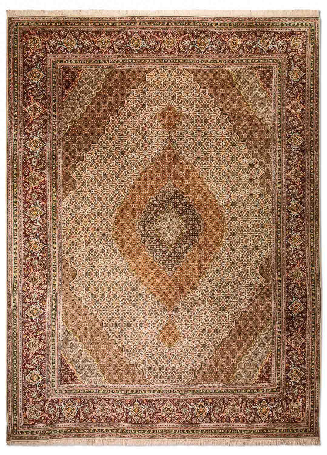 Persisk matta - Tabriz - Premium - 400 x 300 cm - brun