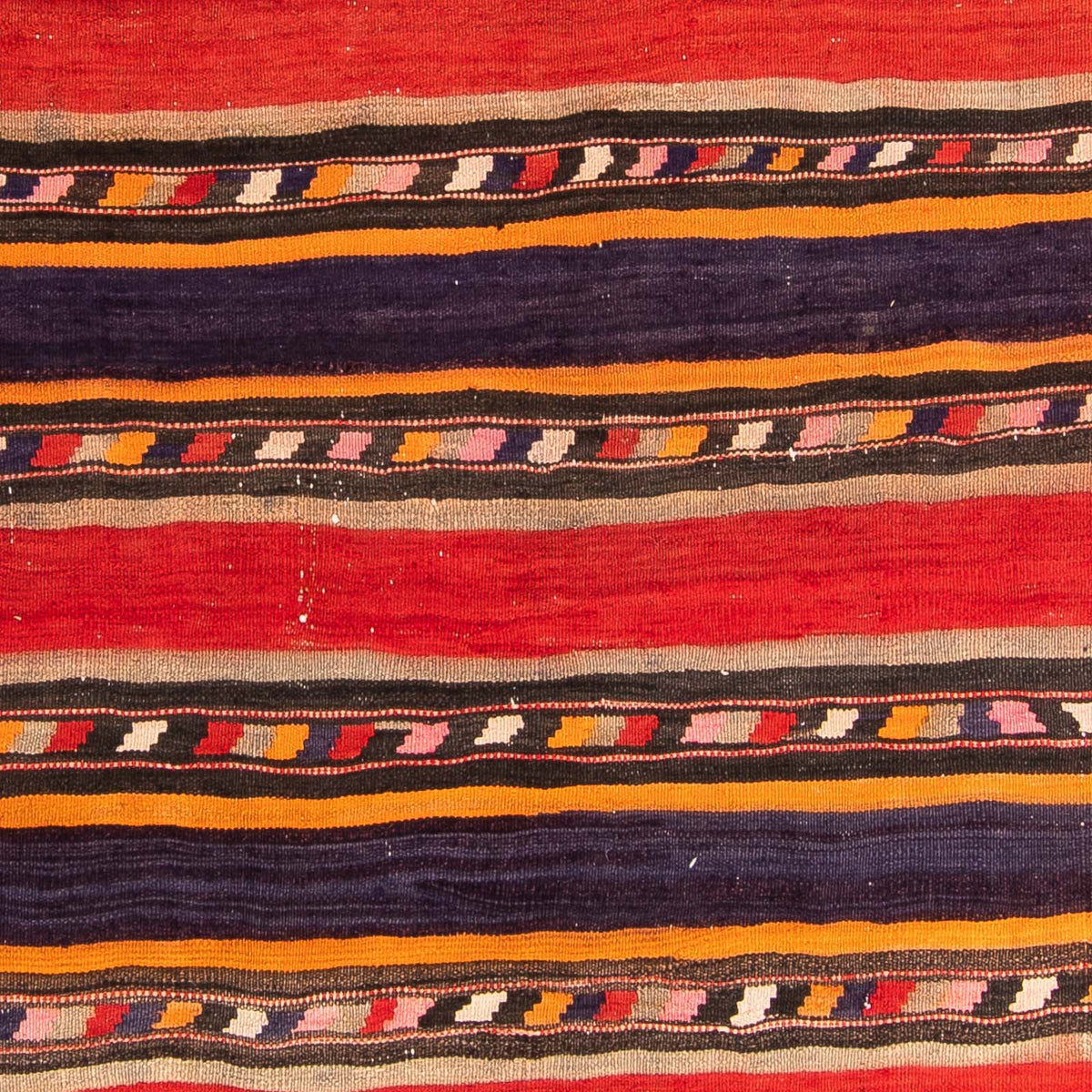 Kelim-matta - gammal - 255 x 210 cm - flerfärgad