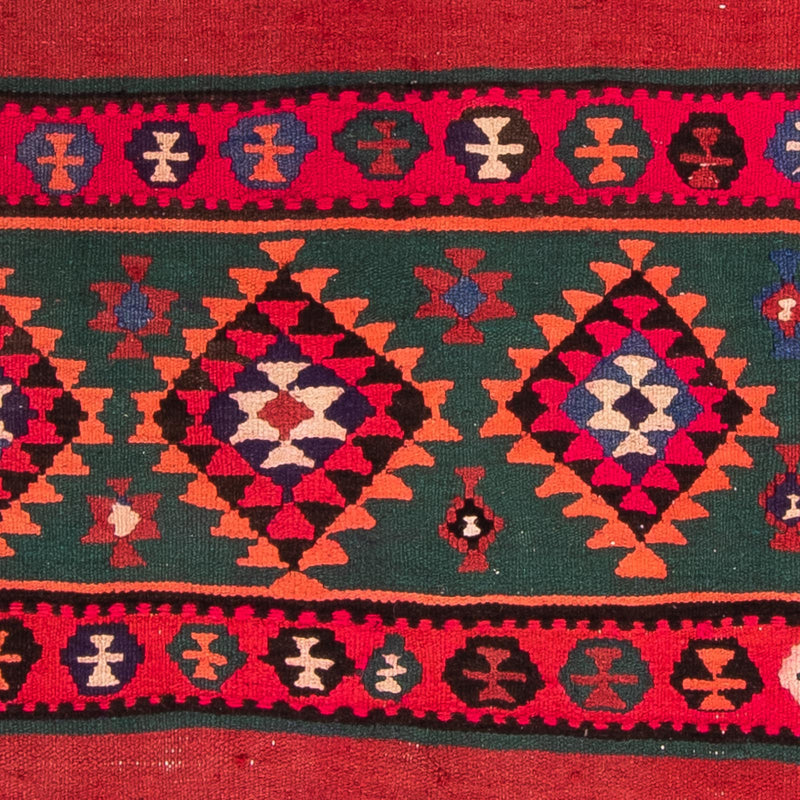 Runner Kelim-matta - gammal - 380 x 135 cm - flerfärgad