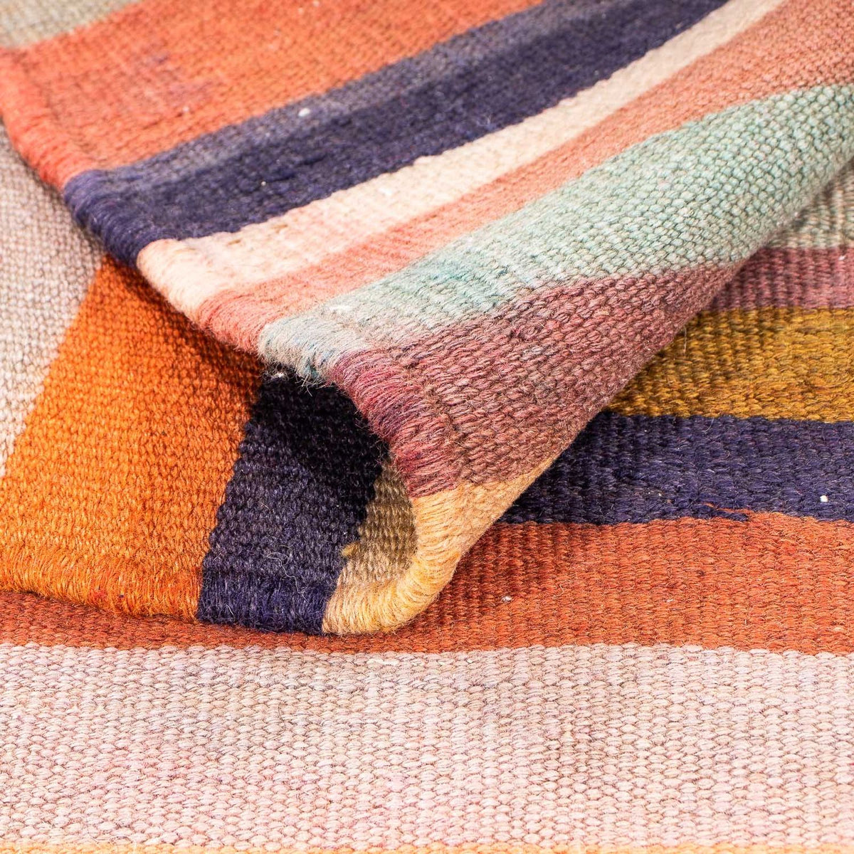 Kelim-matta - gammal - 170 x 140 cm - flerfärgad