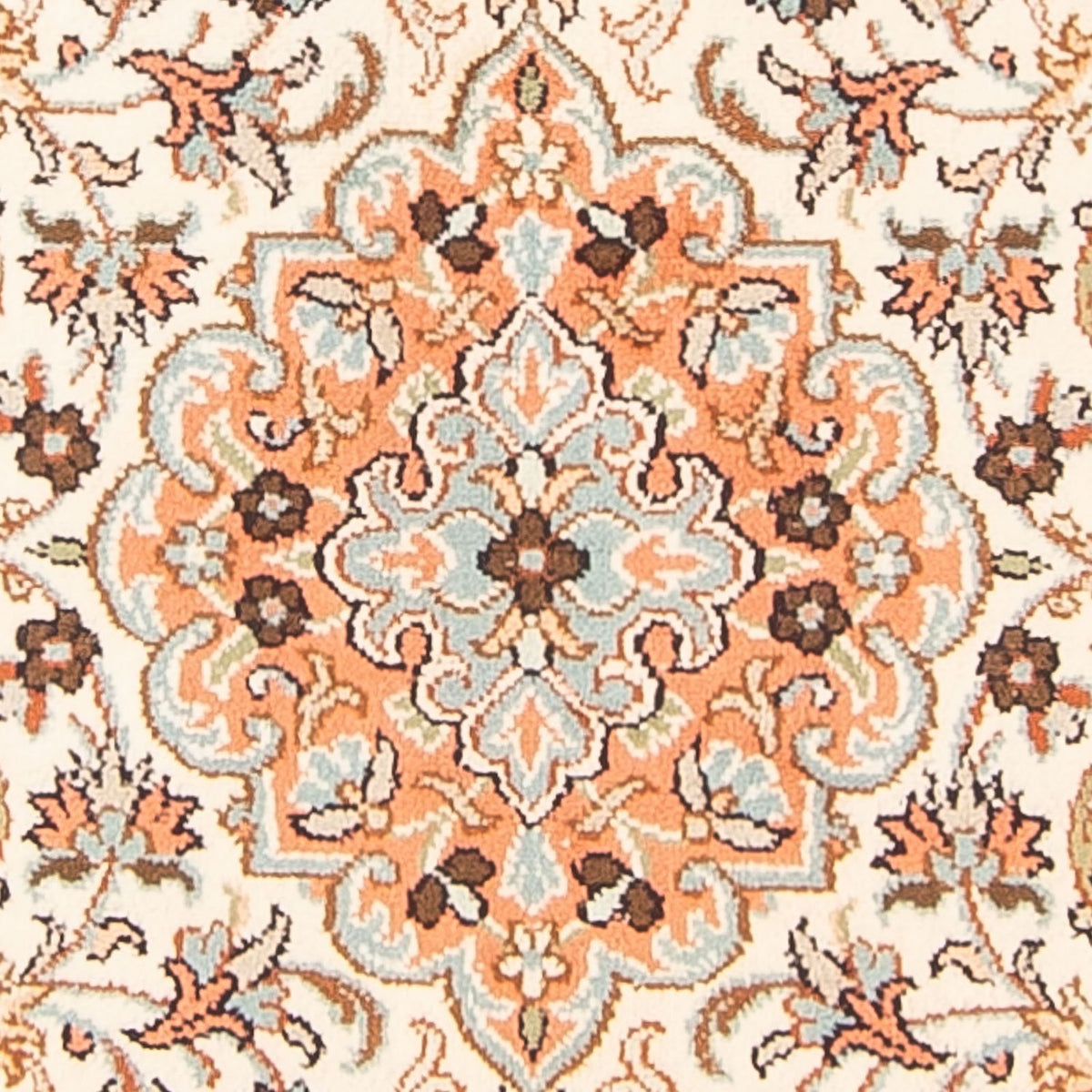 Sidenmatta - Kashmir Silk - 125 x 78 cm - grädde