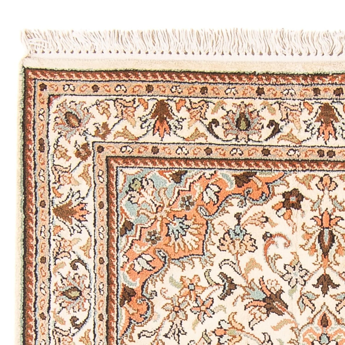 Sidenmatta - Kashmir Silk - 125 x 78 cm - grädde