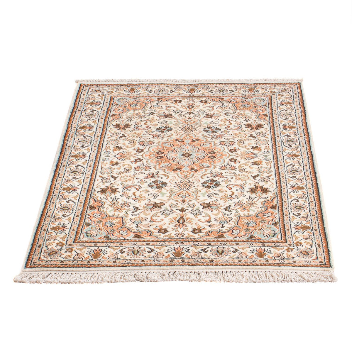 Sidenmatta - Kashmir Silk - 125 x 78 cm - grädde