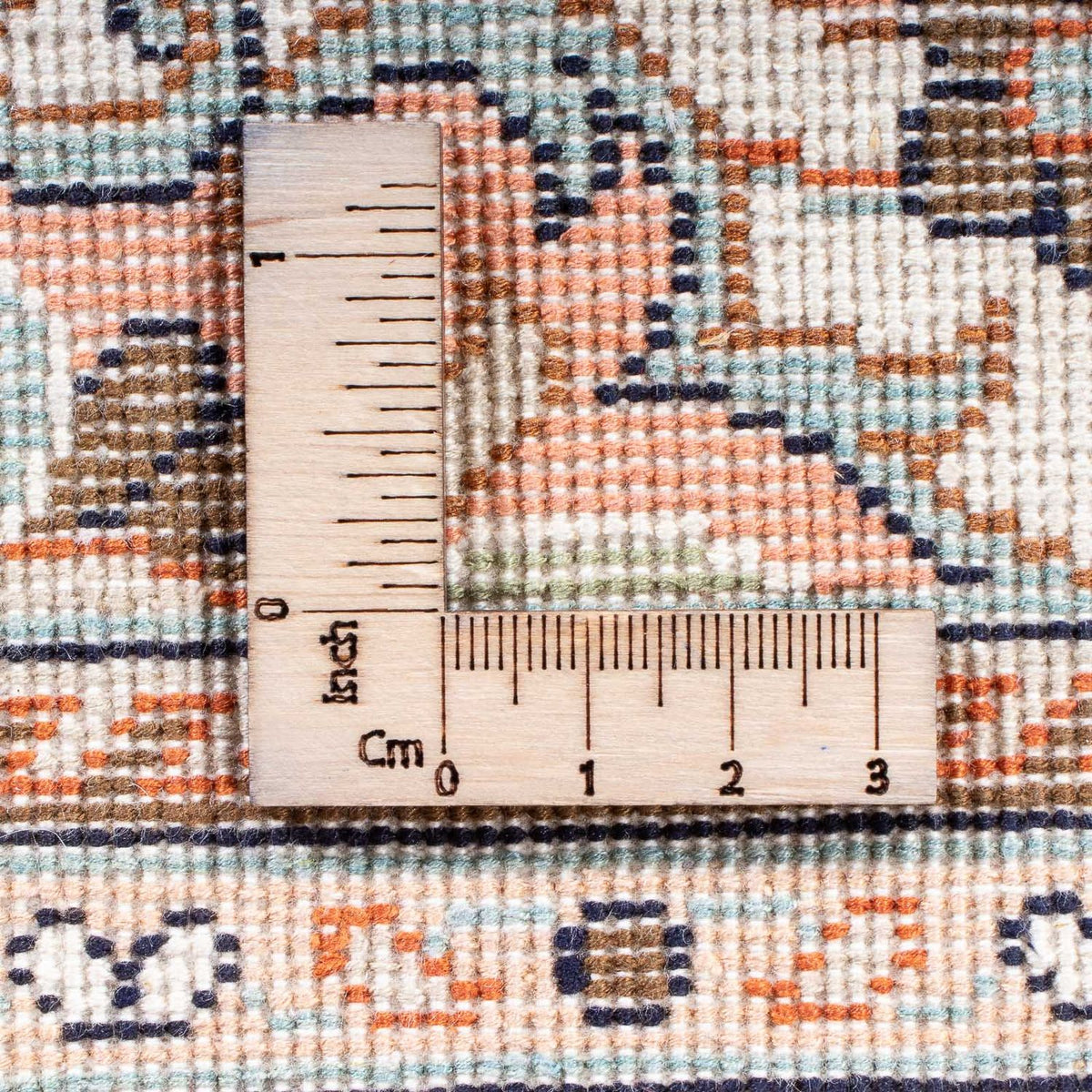 Sidenmatta - Kashmir Silk - 125 x 78 cm - grädde