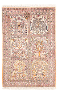 Sidenmatta - Kashmir Silk - 119 x 79 cm - flerfärgad