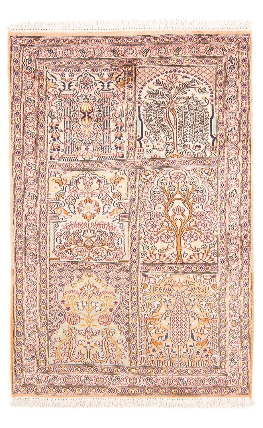Sidenmatta - Kashmir Silk - 119 x 79 cm - flerfärgad