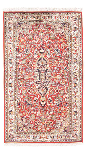 Sidenmatta - Kashmir Silk - 162 x 90 cm - röd
