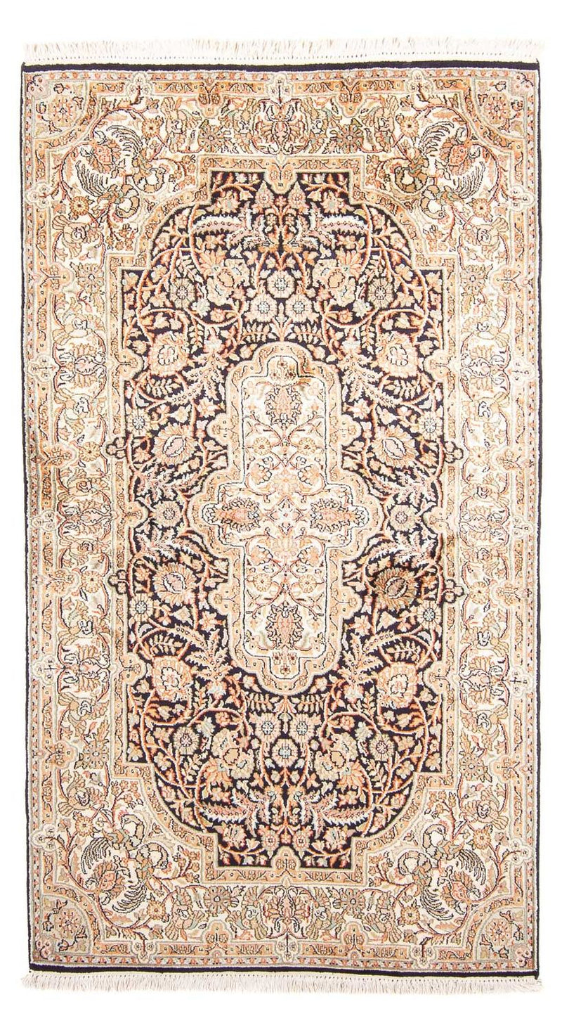 Sidenmatta - Kashmir Silk - 169 x 94 cm - mörkblå