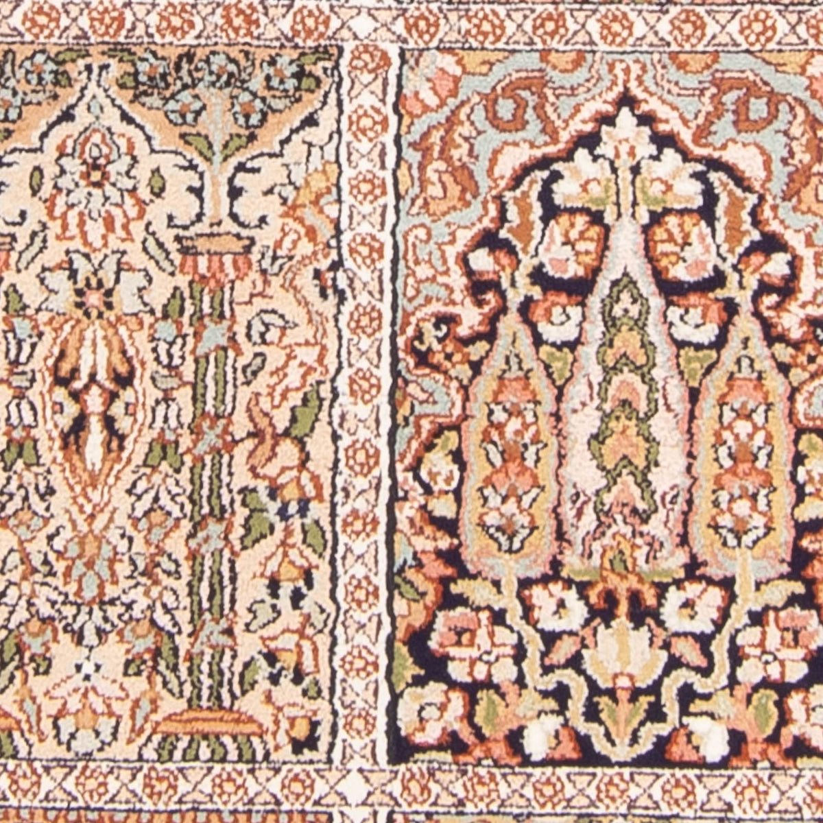 Sidenmatta - Kashmir Silk - 148 x 92 cm - flerfärgad