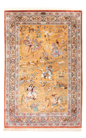 Silk Carpet - Ghom Silk - Premium - 156 x 100 cm - guld