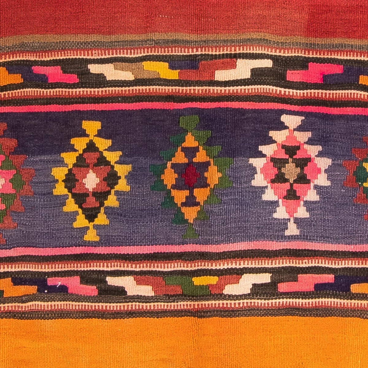 Kelim-matta - gammal - 190 x 130 cm - flerfärgad