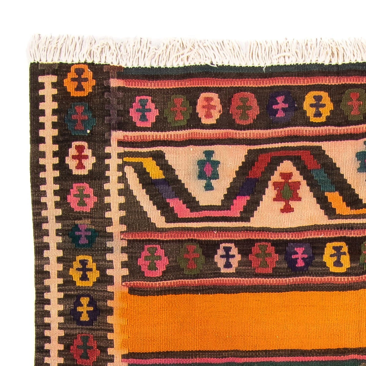 Kelim-matta - gammal - 190 x 130 cm - flerfärgad