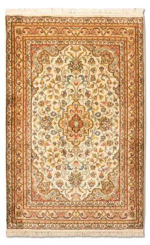 Sidenmatta - Kashmir Silk - 123 x 79 cm - beige